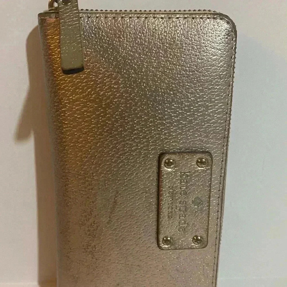 Kate spade metallic bronze leather wallet - Picture 6 of 13